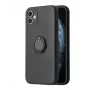 iLike Apple iPhone 14 Silikoonrõngaga ümbris Must