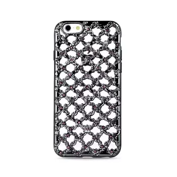 GreenGo Samsung Galaxy S7 G930 Flower Diamond TPU Tagakaas Must