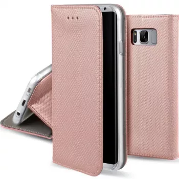 GreenGo Smart Magnet Wallet Case for LG Q6 - Rose Gold