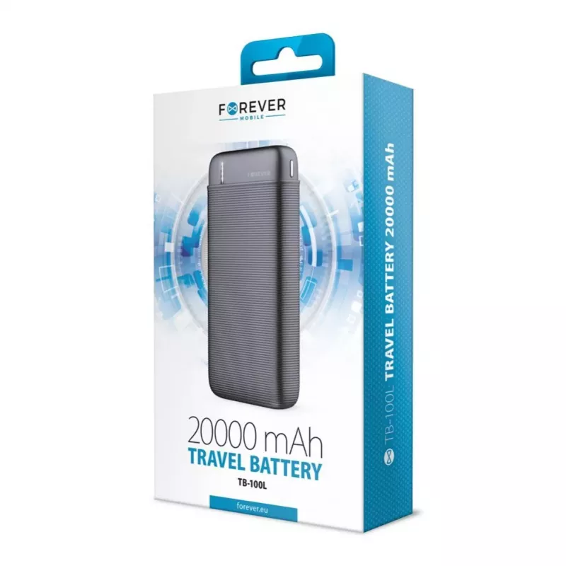 Forever Power Bank TB-100L 20000 mAh Must