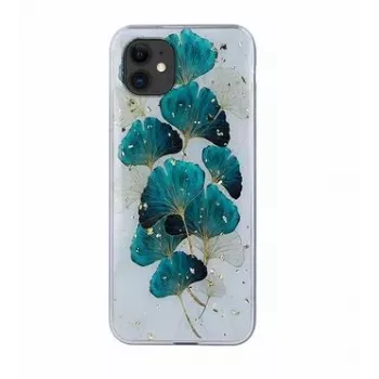 iLike Gold Glam Case for iPhone 11 with Leaves Pattern