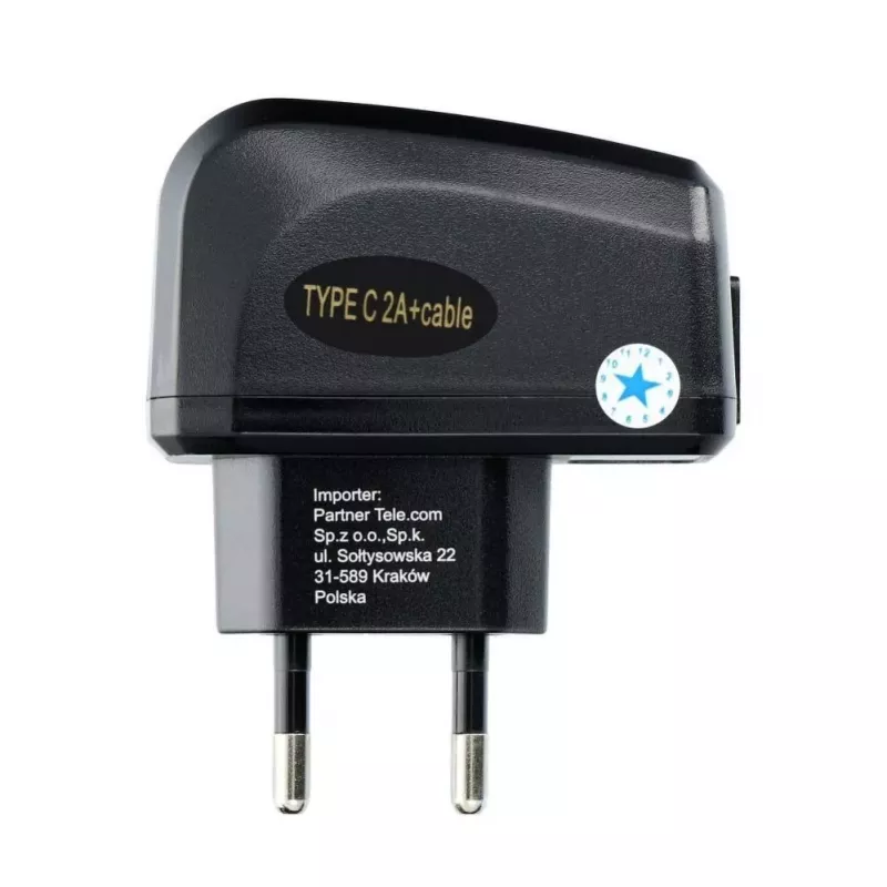 Blue Star Phone Charger Blue Star Lite USB A 2A 10W + Cable USB A to USB C TFK-TC-1095B Must