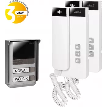ORNO kahepere 2-juhtmeline uksekõne intercom Vibell OR-DOM-SL-924