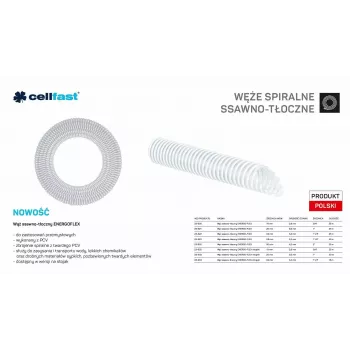 CELLFAST Imi-Tühjendusvoolik 19mm x 25m Läbipaistev ENERGO-FLEX