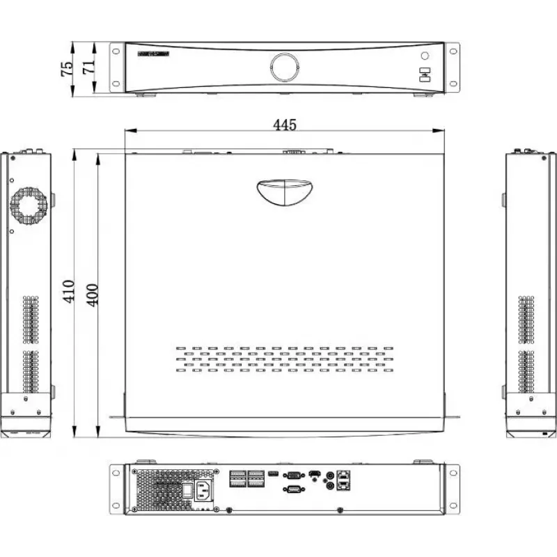 Hikvision DS-7716NXI-K4(D) 16-kanaliline AcuSense DVR/NVR, 4K HDMI, 4 SATA, H.265+