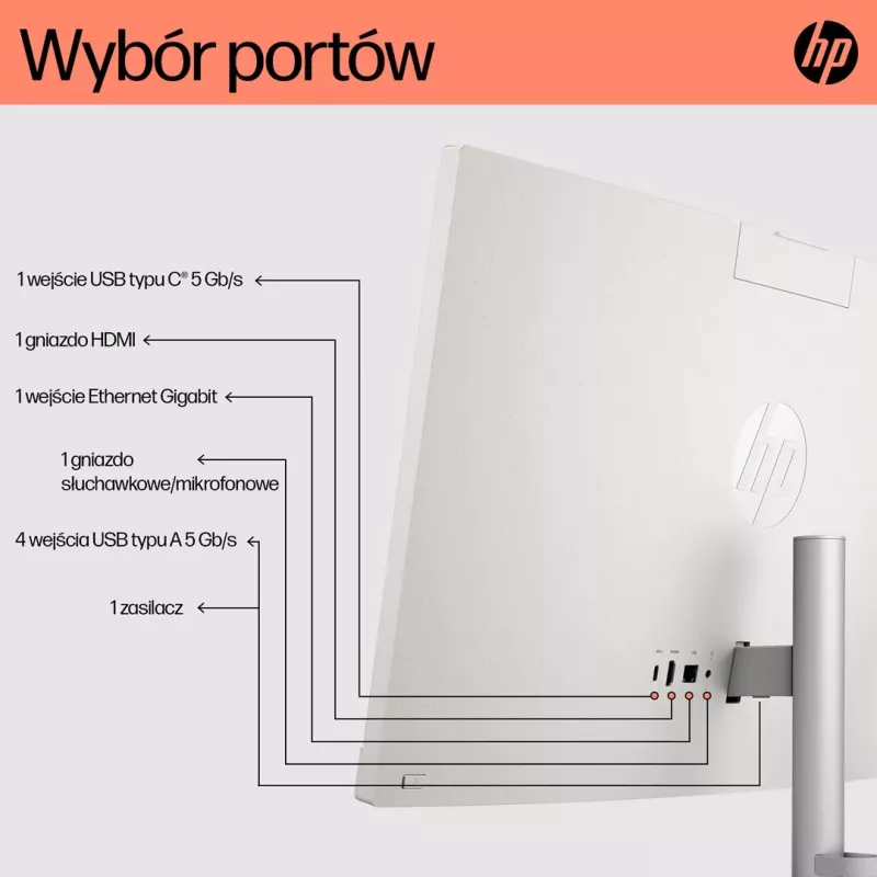 HP 24-cr0332nw All-in-One PC, AMD Ryzen 7 7730U, 23.8 inch Full HD, 16 GB DDR4, 512 GB SSD, Windows 11 Home, Valge