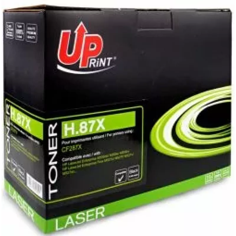 Uprint toonerikassett HP CF287X must – ühilduv suure tootlikkusega