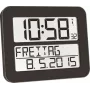 TFA TIMELINE MAX Digital Radio-Controlled Wall Clock 60.4512.01 Black