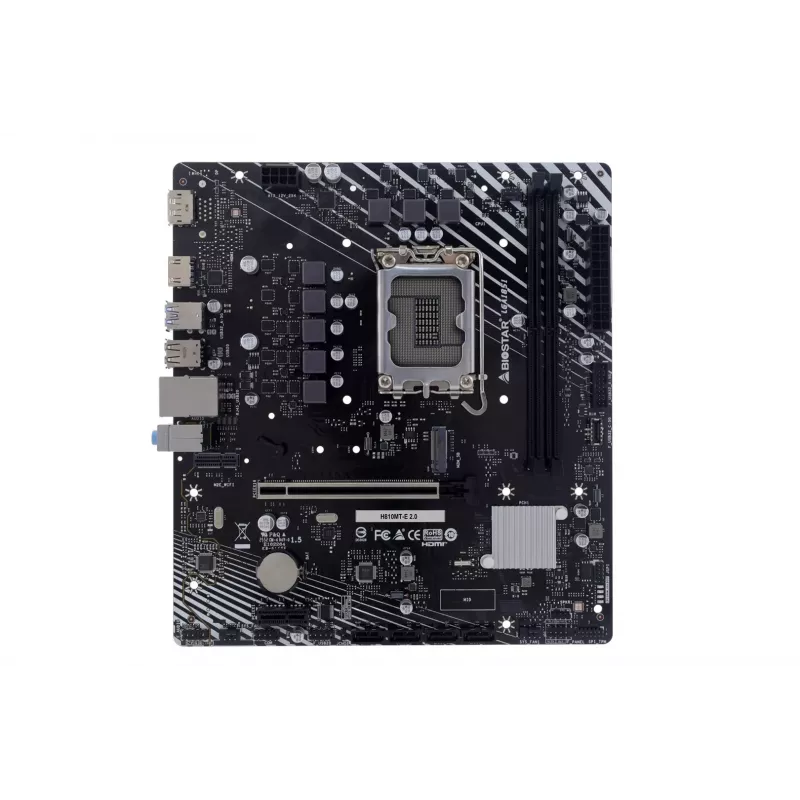BIOSTAR H810MTE 2.0 emaplaat, Intel H810, LGA 1700, DDR4, Micro ATX