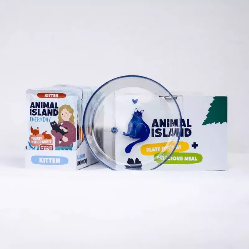 ANIMAL ISLAND Kitten Turkey & Rabbit 12x85g koos boonussöögiplaadiga