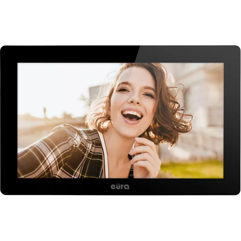 EURA VDP-86A3 10-tolline must uksevideotelefoni monitor koos Tuya Smart rakendusega
