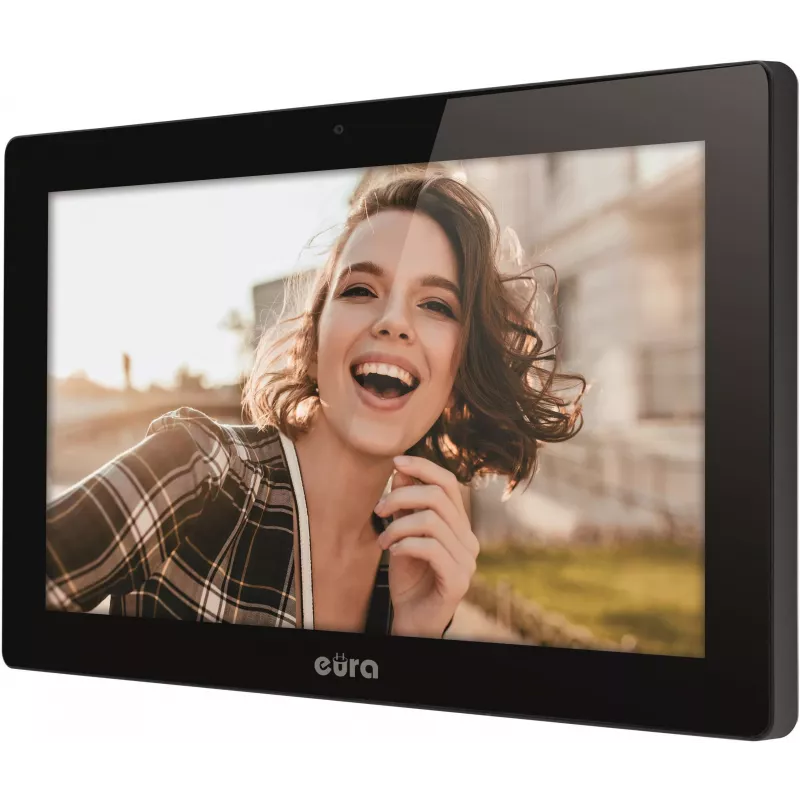 EURA VDP-86A3 10-tolline must uksevideotelefoni monitor koos Tuya Smart rakendusega
