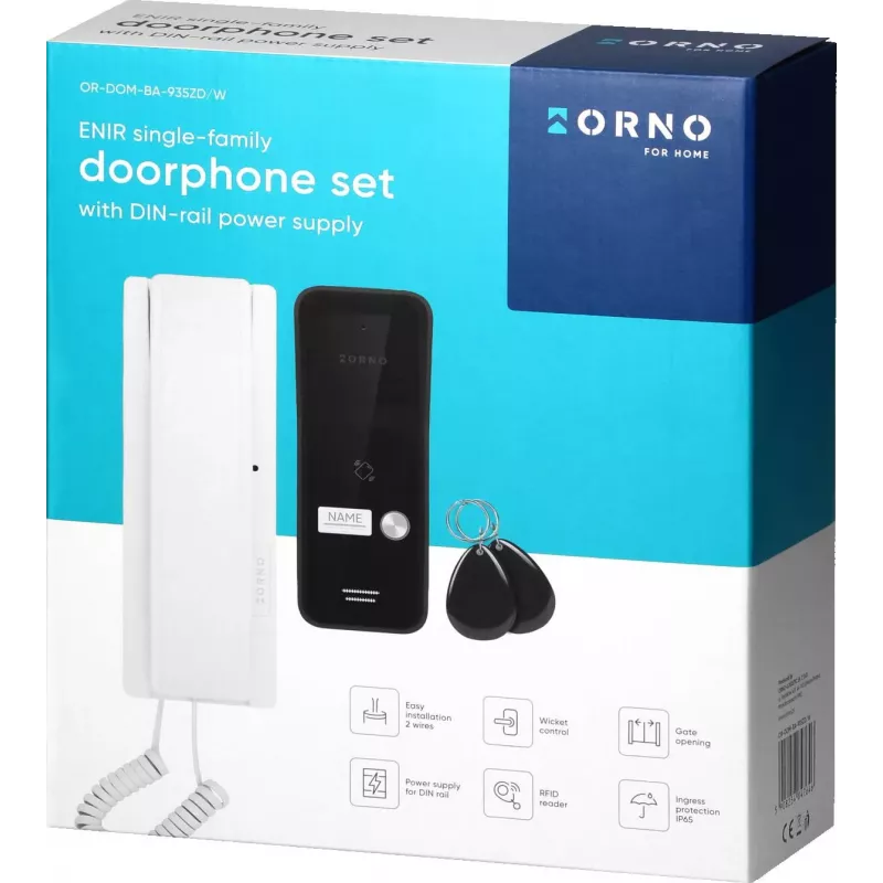 ORNO OR-DOM-BA-935ZD/W 2-juhtmeline audiouksekontrolli komplekt ühepereelamule, valge