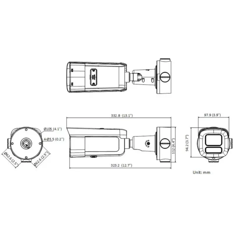 Hikvision Pro Series koos AcuSense'iga DS-2CD2683G2-LIZS2U(2.8-12mm) Bullet IP Valvekaamera Välis 3840 x 2160 pikslit Lagi/Sein