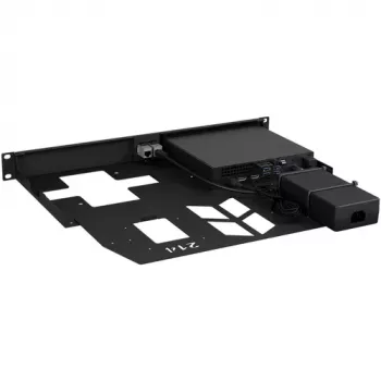 Rackmount.IT komplekt Dell OptiPlex MFF jaoks - 1U 19-tolline riiulikinnitusklamber, must