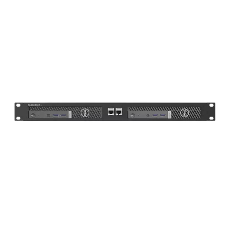Rackmount.IT komplekt Dell OptiPlex MFF jaoks - 1U 19-tolline riiulikinnitusklamber, must