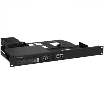 Rackmount.IT komplekt Dell OptiPlex MFF jaoks - 1U 19-tolline riiulikinnitusklamber, must