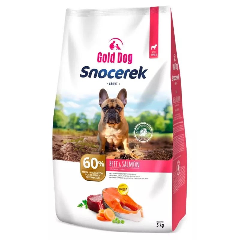 GDD Gold Dog Snocerek Small Breeds Beef & Salmon kuiv koeratoit 5kg