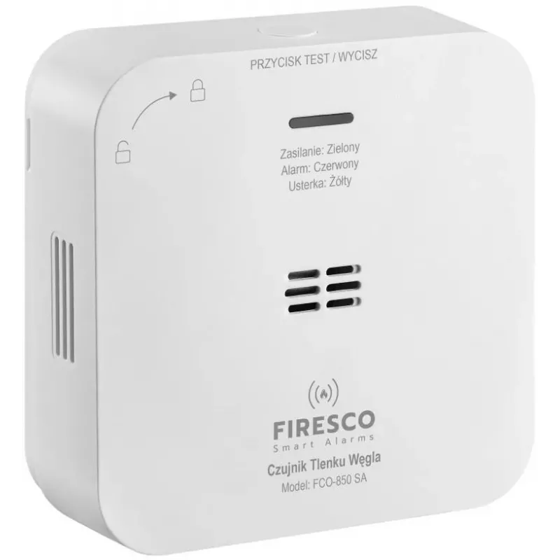 FIRESCO FCO-850 SA Süsinikmonooksiidi Andur LCD-ekraaniga, 10-aastane eluiga