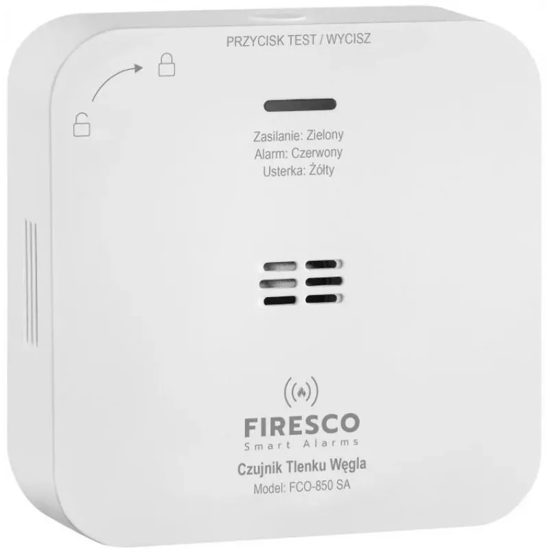 FIRESCO FCO-850 SA Süsinikmonooksiidi Andur LCD-ekraaniga, 10-aastane eluiga