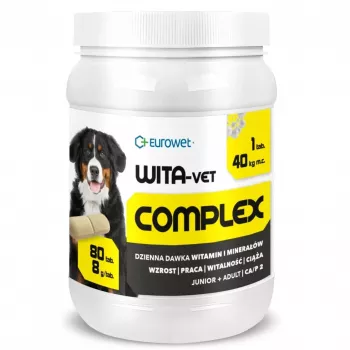 EWE EUROWET Wita-Vet Complex 8g - Vitamiinide ja mineraalide lisand koertele - 80 tabletti