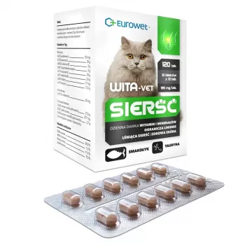 EUROWET Wita-Vet Coat - Toidulisandid kassidele - 120 tabletti