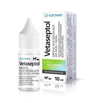 EWE EUROWET Vetaseptol Puhastustilgad silmadele ja ninale koertele ja kassidele - 10 ml