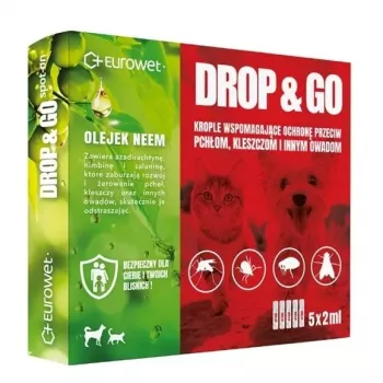 EWE EUROWET Drop&Go Spot-On kirbu- ja puugitilgad koertele ja kassidele 5x2 ml