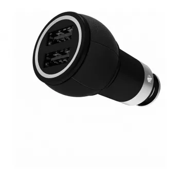 Azuri Auto laadija 2 USB-portiga Must