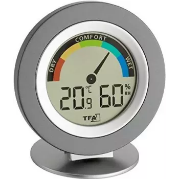 TFA 30.5019 Thermo-Hygrometer COSY - Digitaalne sisetemperatuuri ja -niiskuse mõõtur koos max/min mäluga, mugavustsooni indikaatoriga, LCD-ekraaniga, valge