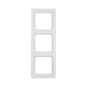 Berker Q.1 3-Gang Frame Polar White Velvet