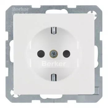Berker 47236089 SCHUKO pistikupesa Berker Q.1 Polar White Velvet