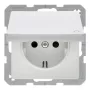 Berker 47516089 SCHUKO pistikupesa hingedega kaanega, polaarpoolvalge samet