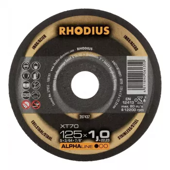 RHODIUS XT70 lõikeketas 125x1,0x22,23 mm