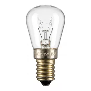 Scharnberger 29900 Külmiku pirn Pirnikujuline 26x57mm E14 230V 15W Läbipaistev