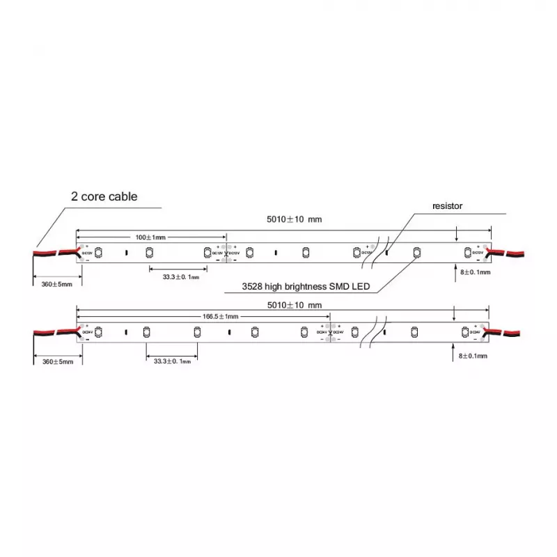 Synergy 21 LED Flex Strip 3528 - 60 NW DC12V 12W IP20