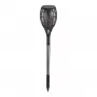 SYNERGY21 LED Flame Series Solar Garden Lamp with Ground Spike - Black