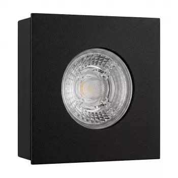 SYNERGY21 Synergy 21 LED süvistatav laevalgusti Helios must, ruudukujuline, pinnale paigaldatav raam