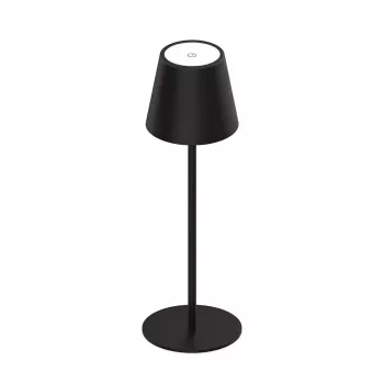 SYNERGY21 Synergy 21 LED laualamp, laetav aku, välikasutuseks IP54, puutetundlik lüliti, hämardatav, must