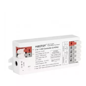 Miboxer E2-WR LED-kontroller 2in1 ühevärviline/kahevalge (CCT) Wi-Fi + 2.4GHz