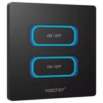 MIBOXER ESR2TB 2-Gang LED-paneeli kaugjuhtimispult liikumisanduri ja hämardiga, 2,4 GHz, valge