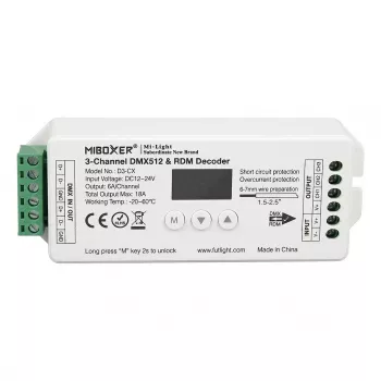 MIBOXER D5-CX LED DMX 5-kanaliline kontroller DMX Series