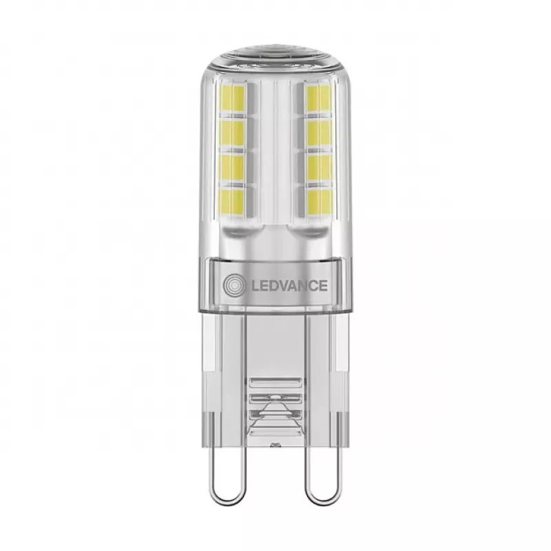 OSRAM LED PIN G9 2.6W 827 Clear G9 LED-lamp koos retro-pistikupesaga