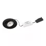 Brumberg Nivalis LED süvistatav prožektor 8W 3000K 650lm 230V AC must 68mm ava