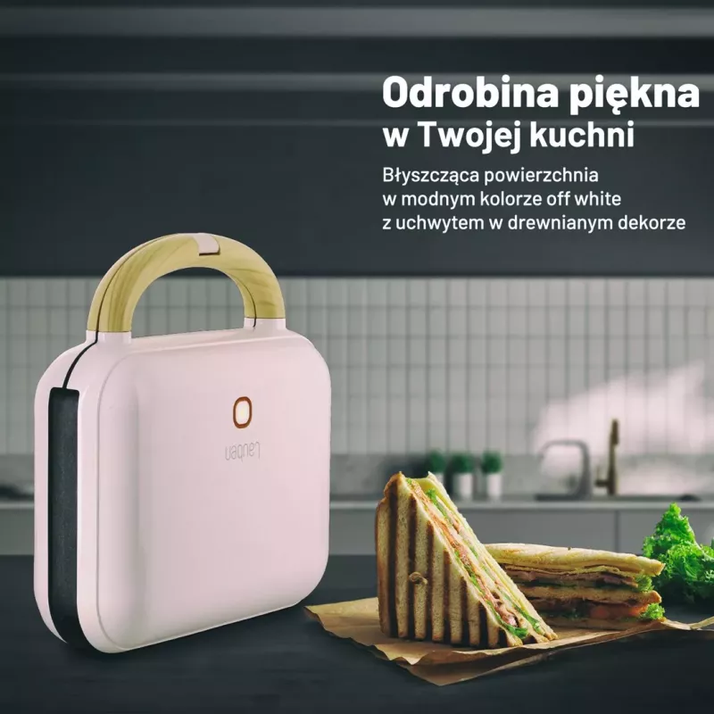 Lauben 3-in-1 900W Sandwich Maker - Must/Hõbe