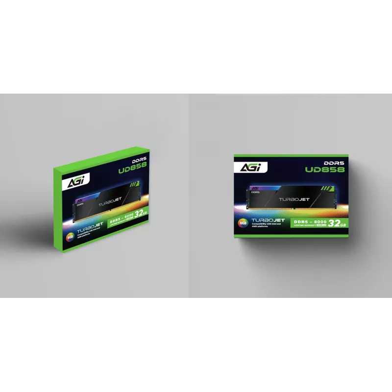 AGI TECHNOLOGY 32GB DDR5-6000MHz PC5-48000 CL32 kahe kanali komplekt (2x16GB) lauaarvuti mälu