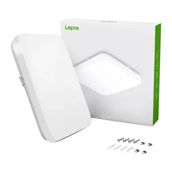 Lepro 150006 Laevalgusti, 24W, 2400 lm, 4000K, IP54, Pinnale paigaldatav, Ümmargune, PC, Valge