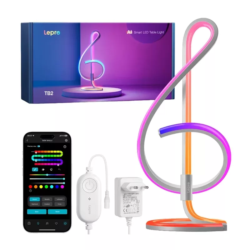 LEPRO TB2 RGB laualamp muusika sünkroniseerimise, Wi-Fi ja häälejuhtimisega