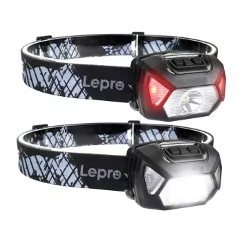 LEPRO 320014-2 Komplekt 2 otsmikulambiga, 2000 luumenit kumbki, laetav, USB-C, IPX4