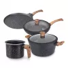 Westinghouse WCCS008506AMBB 6-osaline sepistatud alumiiniumist pottide ja pannide komplekt mittekleepuva kattega, induktsioonile sobiv, must/hall